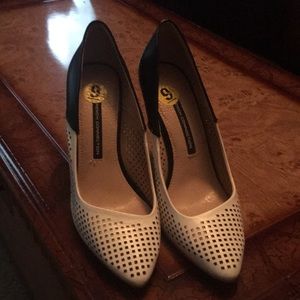 French Connection Black and White Pumps